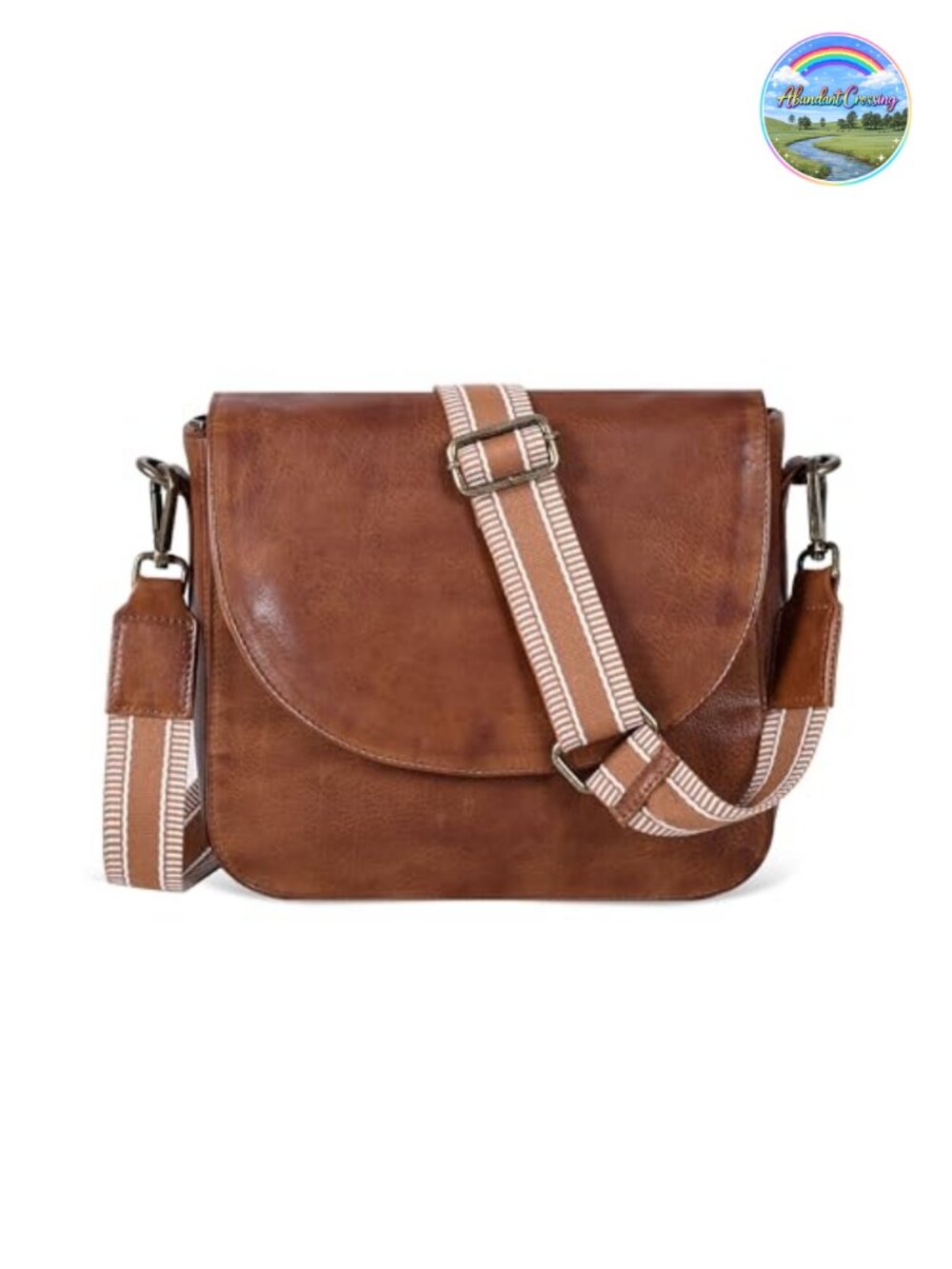 Genuine Leather Crossbody Bag, Adjustable Strap, Satchel